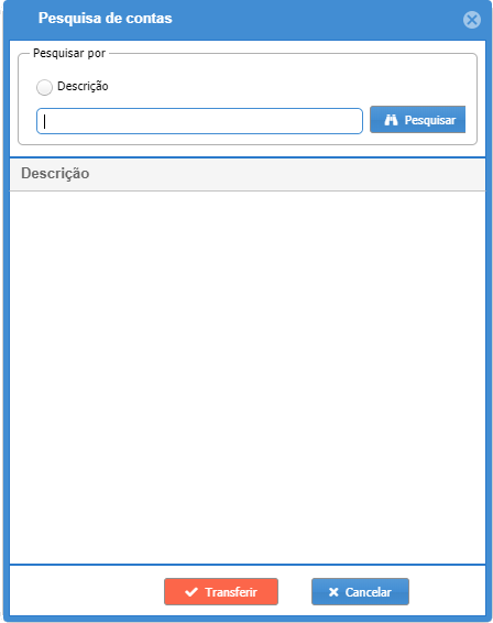 Pesquisa de contas